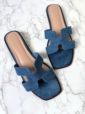 Madden Girl Denim Hailey Sandals Women’s Size 8.5